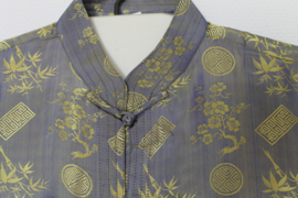 Zijden Lounge Set – Uniseks (Shirt & Broek)Grijs 