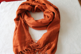 Bruine cashmere sjaal 100% wol