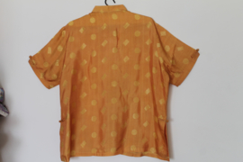 Zijden Lounge Set – Uniseks (Shirt & Broek)Bruine, maat  S- M- L -XXl