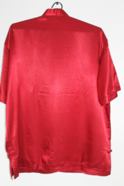 Korte mouwen zijde blouse, overhemd met  2zakjes voor mannenprint maat  L, XXl