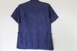 Zijden Lounge Set – Uniseks (Shirt & Broek) Donkerblauwe, maat  S- M- L -XXl