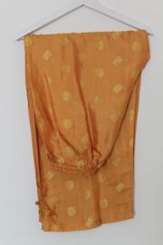 Zijden Lounge Set – Uniseks (Shirt & Broek)Bruine, maat  S- M- L -XXl