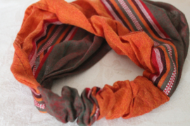 Groene, oranje haarband
