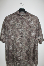 Luxe Zijden Blouse met Panterprint – 100% Zijde – Maat XL (Laatste exemplaar! maat XL , maar één op de voorraad