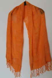oranje banen cashmere sjaal