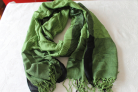 Groene gestreepte sjaal