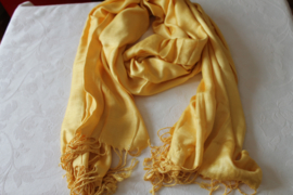 Gele superzachte Cashmere sjaal