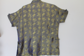 Zijden Lounge Set – Uniseks (Shirt & Broek)Grijs 