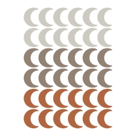 Muursticker Moon (M) Set 3 kleuren