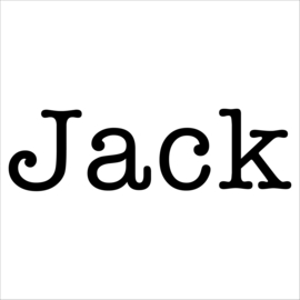 Muur- / Decoratiesticker  Lettertype Jack