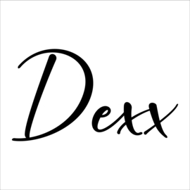 Muur- / Decoratiesticker  Lettertype Dexx