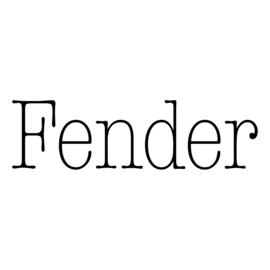 Muur- / Decoratiesticker  Lettertype Fender
