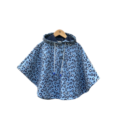 Poncho Luipaard Blauw