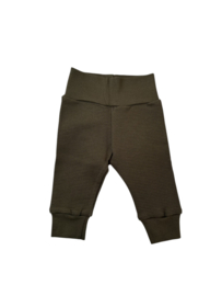 Broek Wafel Donker Groen