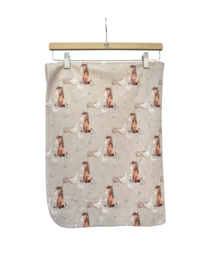 Velvet Teddy Deken - Horse Boho
