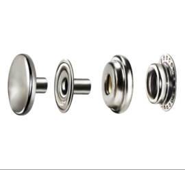 Sport + Camping drukkers/zware drukknopen 100sets 15mm zilver