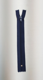 YKK  18cm broek rits nummer 4,5 blauw plastic