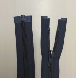 YKK 80cm jas rits donkerblauw spiraal/nylon deelbaar