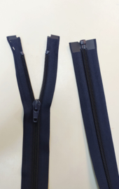 YKK 80cm jas rits blauw spiraal/nylon deelbaar