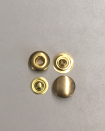 Drukknopen goud 12,5mm 100set