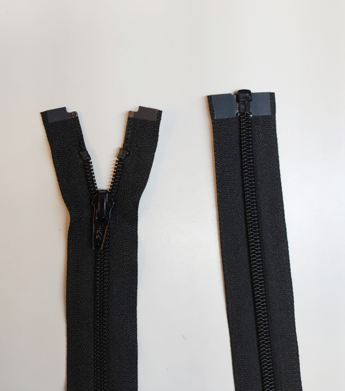 YKK 100cm jas rits zwart nylon/spiraal deelbaar