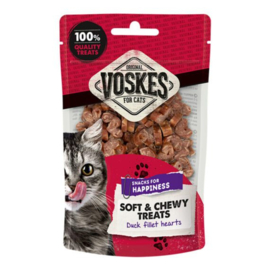 Voskes for Cats Duck filet hearts 60gr.