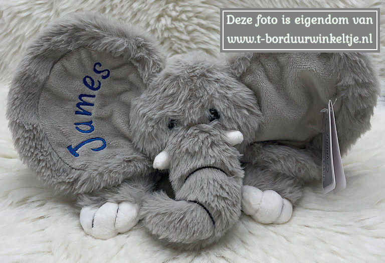 Brievenbus Olifant geborduurd met naam