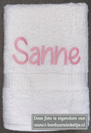 Handdoek Wit geborduurd met naam