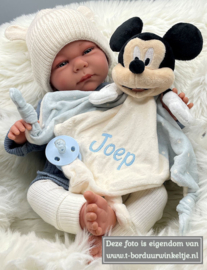 Speendoek Mickey geborduurd met naam