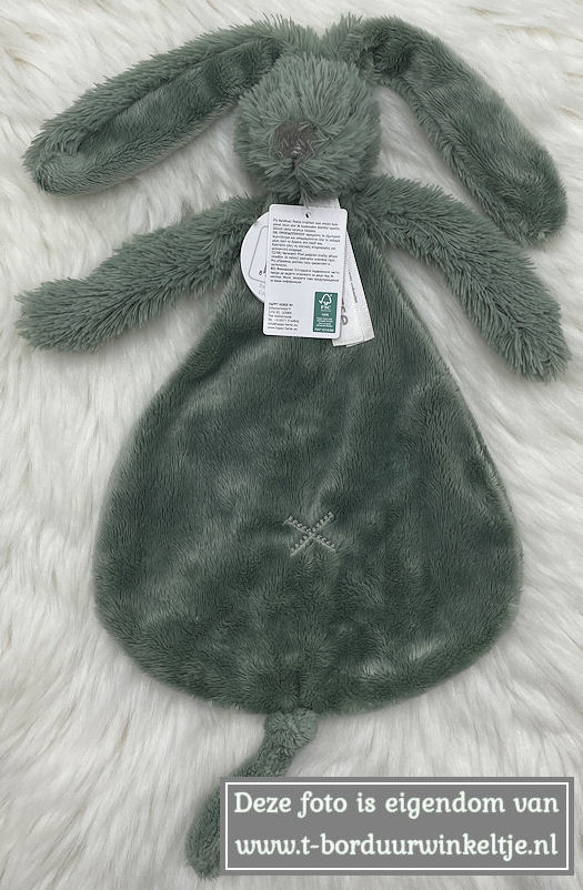 Knuffeldoekje Richie Groen geborduurd met naam