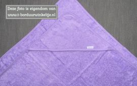 Badcape Lavendel 100 CM geborduurd met naam