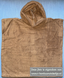 Poncho Brown Clay maat L geborduurd met naam