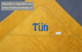 Badcape Oker 100 CM geborduurd met naam