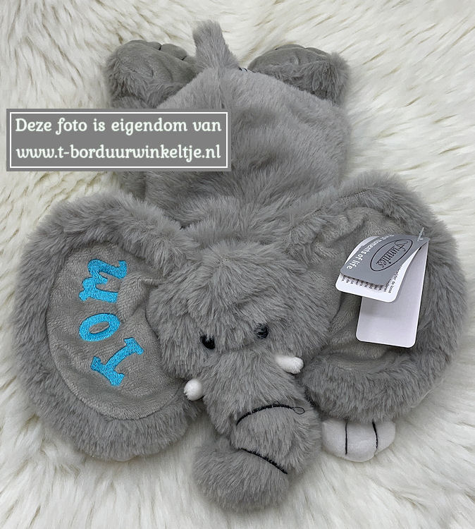 Brievenbus Olifant geborduurd met naam