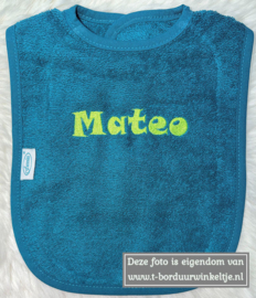 Slab Lake Green geborduurd met naam