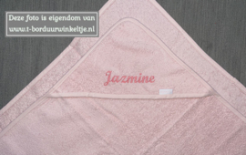 Badcape Blush 80 CM geborduurd met naam