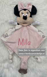 Speendoek Minnie geborduurd met naam