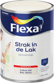 Flexa Strak in de Lak - Binnenlak Hoogglans  - 1,25 ltr - Ral 9001