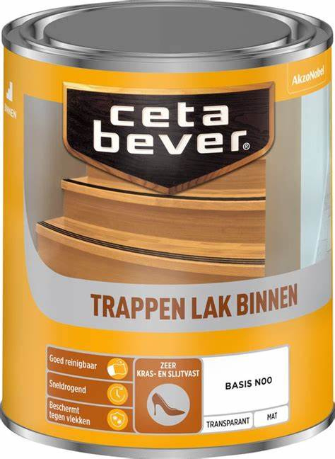 CetaBever Trappenlak Binnen - 750ml - Alle Transparante Kleuren