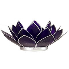 Lotusbloem sfeerlicht paars/zilver