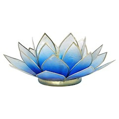 Lotusbloem sfeerlicht blauw verloop/goud