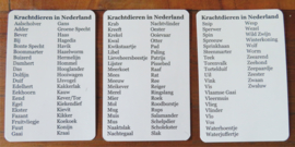 111 Krachtdieren in Nederland Kaartendeck