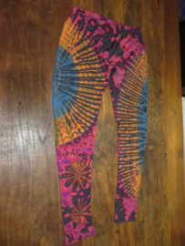 Legging Tie Dye Bigsize Magenta / oranje / lila 2