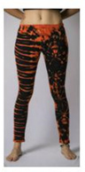 Legging Tie Dye Zwart / zacht oranje