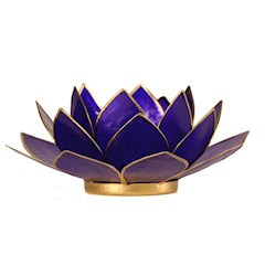 Lotusbloem sfeerlicht paars/goud