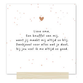 FOREX TEGELTJE | Oma, dankjewel voor alles wat je doet..