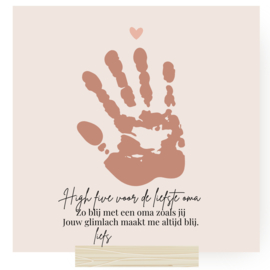 BORDJE HANDAFDRUK OMA | High five voor de beste oma!