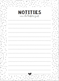 NOTITIEBLOK A6 | Notities van de liefste juf