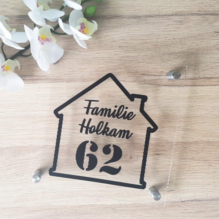 Ongekend HUISNUMMERBORD | Plexiglas - huis | Huisnummerborden | liefsmethout AR-02