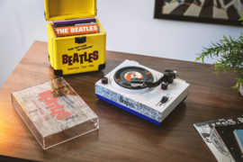 Mini turntable & 3" record carrying case (Crosley) (Beatles edition)